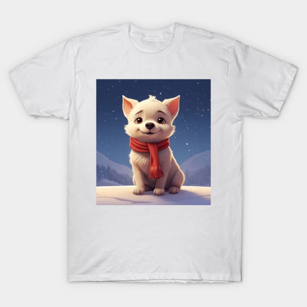 cute dog christmas T-Shirt by mula03